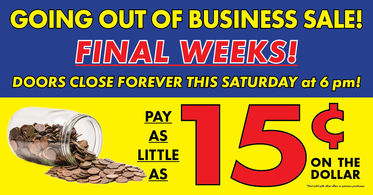 Going Out of Business Sale